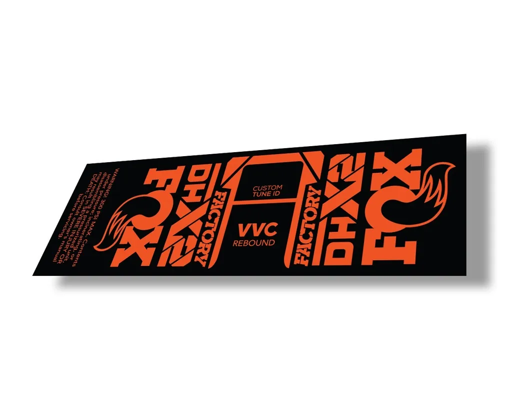 FOX Float DHX2 2021 Rear Shock Suspension Sticker Factory Decal Adhesive Orange