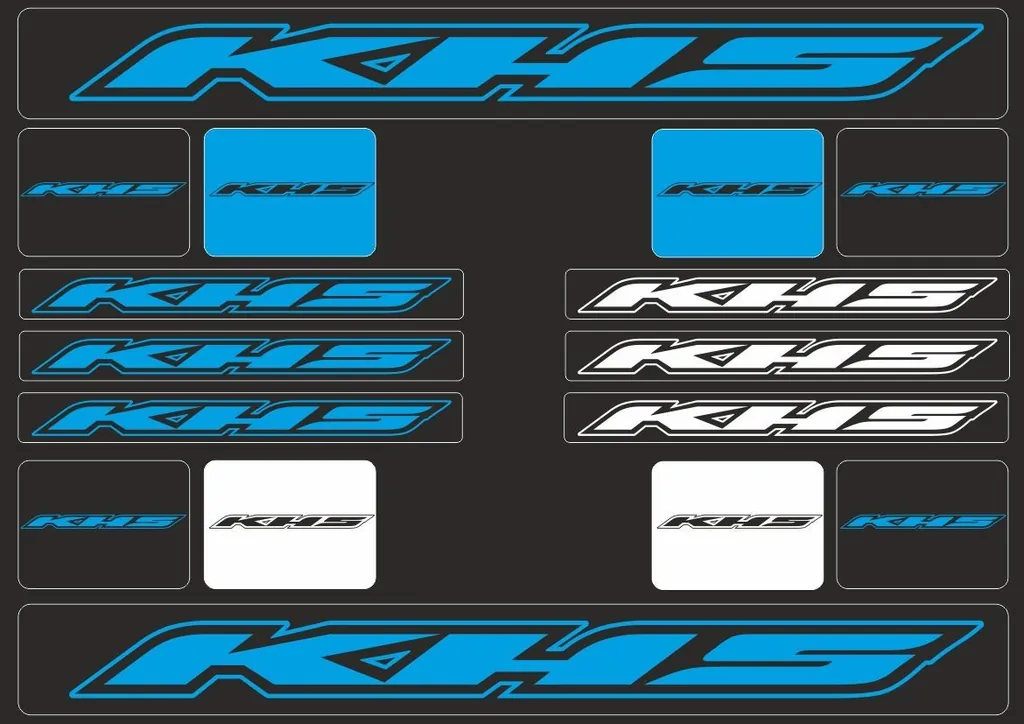 Bicycle Vinyl Frame Stickers – Compatible with KHS Mountain Bikes – Blue