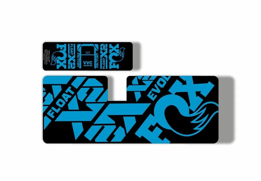 FOX Float X2 2021 MTB Rear Shock Suspension Sticker Adhesive Decal Kit Blue