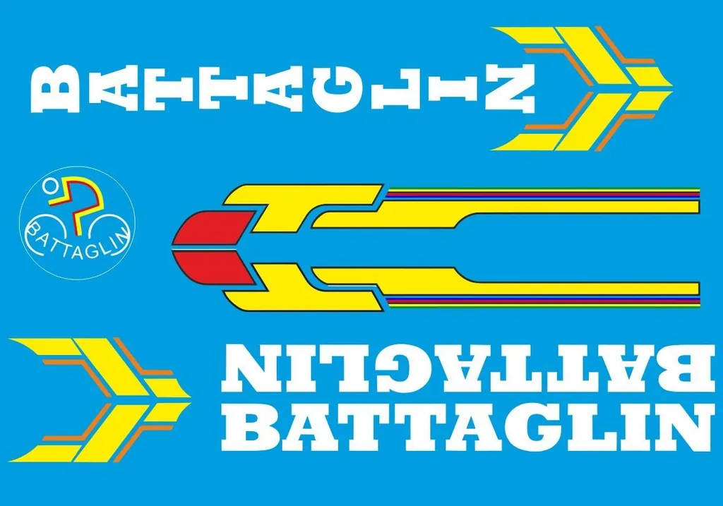 Bicycle Vinyl Frame Stickers Custom Compatible with Battaglin Black White