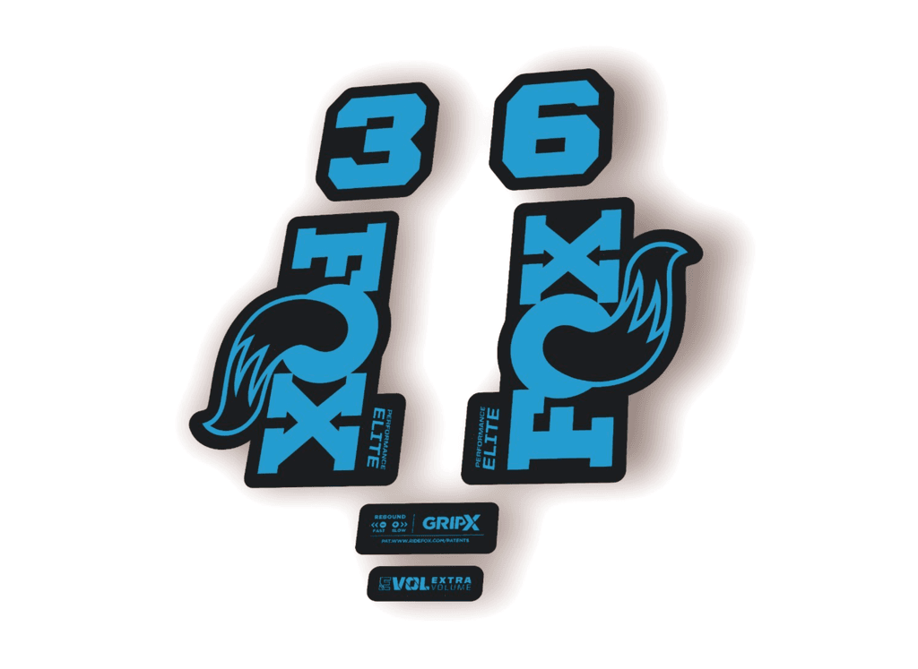 FOX 36 Elite Performance 2026 Fork Factory Decal Sticker Adhesive Blue