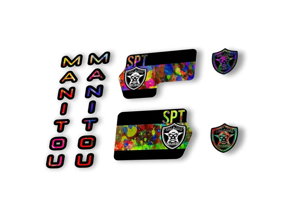 Manitou Circus Sport 2020 Fork Suspension Decal Kit Sticker Set Oil Slick