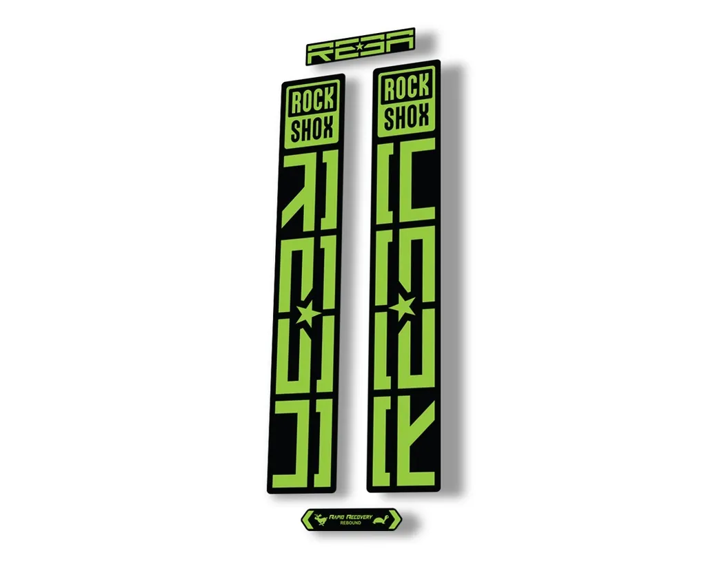 Rock Shox REBA 2021 Fork Decal Mountain Bike Sticker Adhesive Set Green