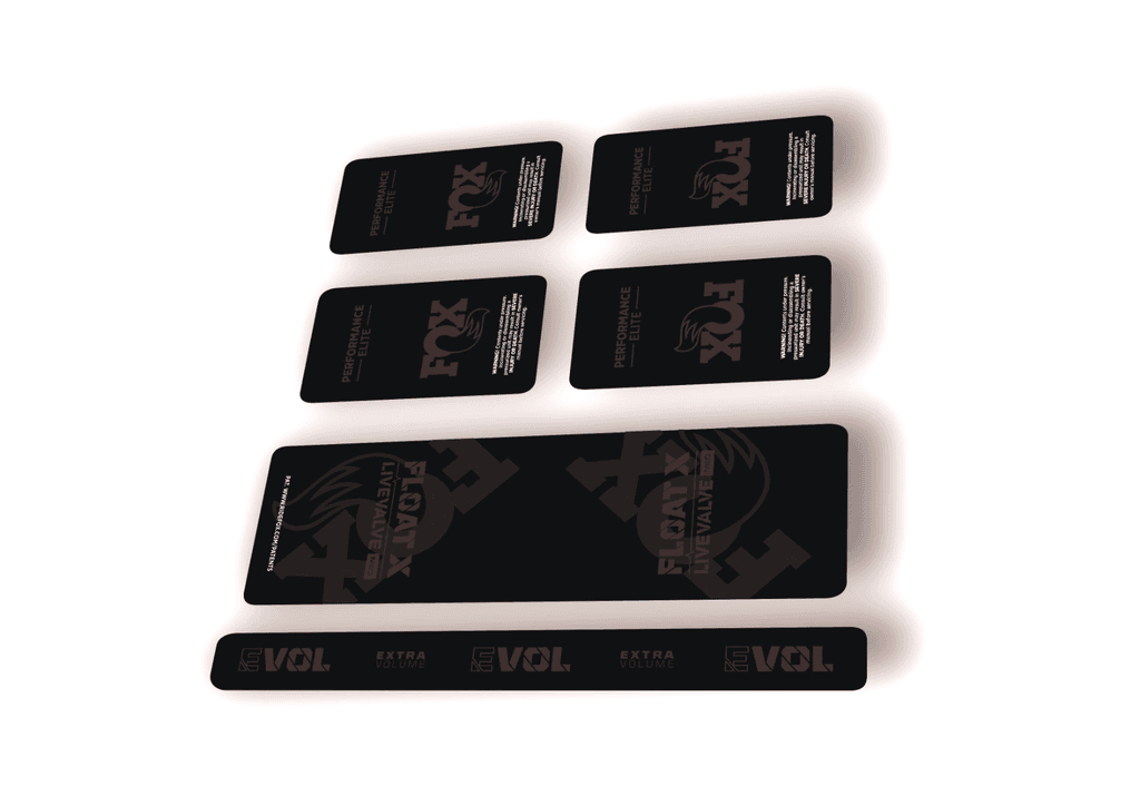 FOX Float X 2025 Elite Live Valve NEO Rear Shock Decal Sticker Kit Adhesive Gray