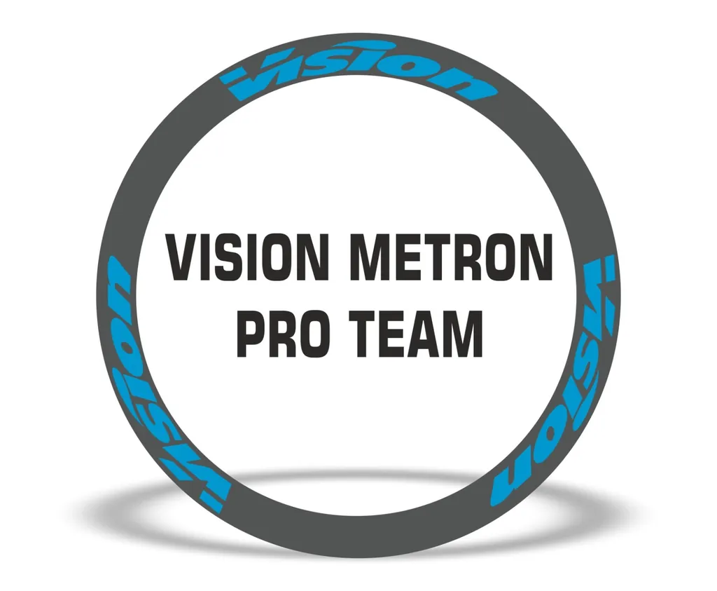 Vision Metron Pro Team Road Bike Rim Decal Wheel Sticker Set Adhesive Blue1