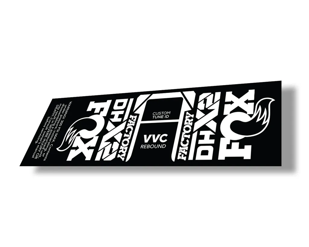 FOX Float DHX2 2021 Rear Shock Suspension Factory Sticker Decal Adhesive White