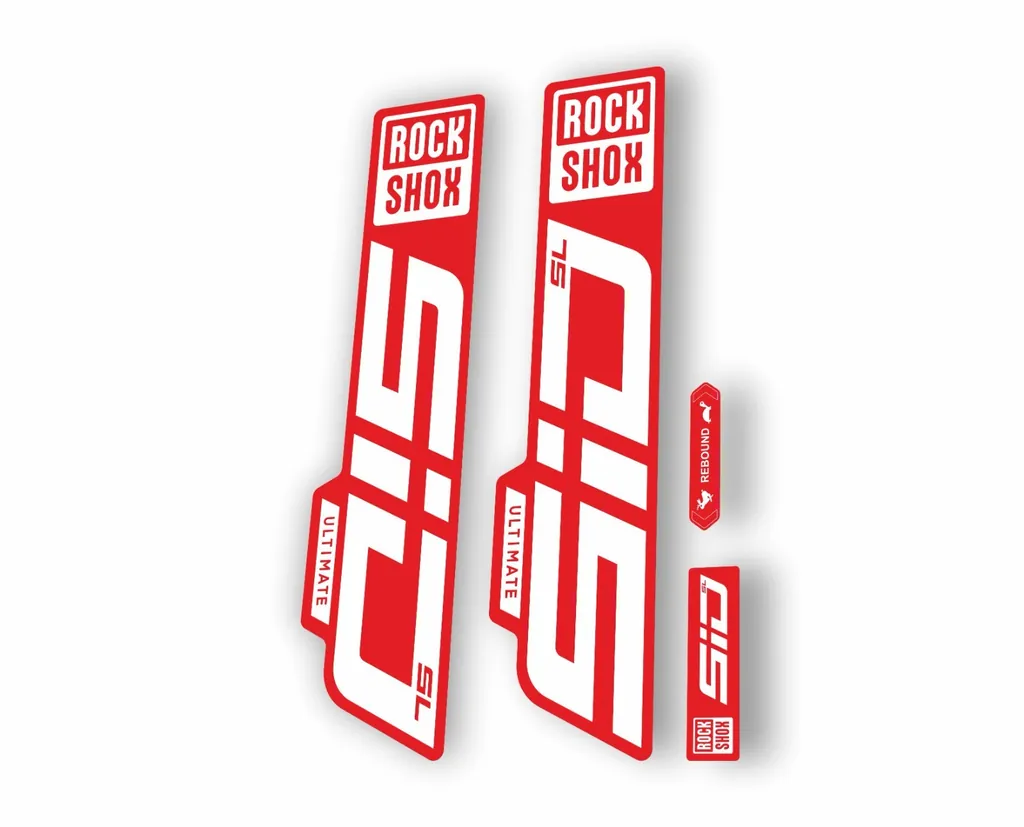 Rock Shox SID SL Ultimate 2021 Mountain Bike Cycling Decal Sticker Red White