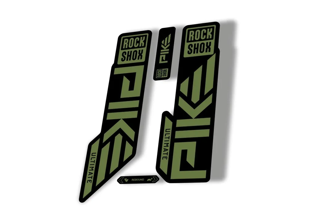 Rock Shox PIKE ULTIMATE 2023 Mountain Bike Cycling Decal Sticker Adhesive Olive