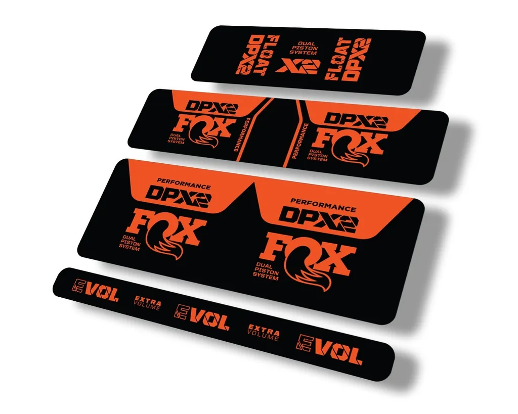 FOX Float DPX2 2021 Performance Rear Shock Suspension Sticker Decal Orange