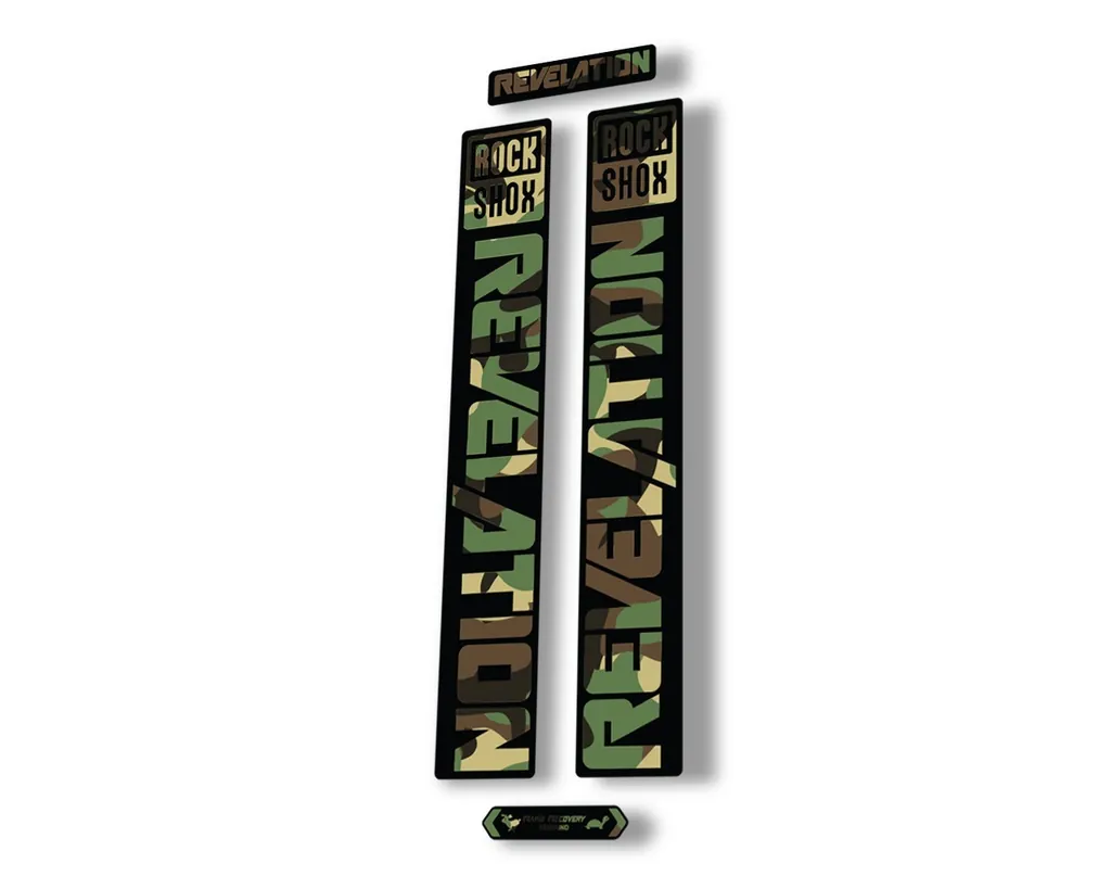 Rock Shox REVELATION 2021 Fork Decal Mountain Bike Sticker Adhesive Camo