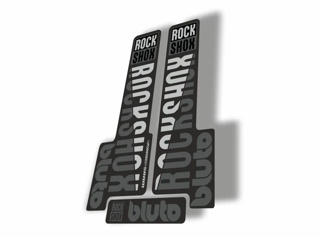 Rock Shox BLUTO 2018 Mountain Bike Cycling Decal Kit Sticker Gray