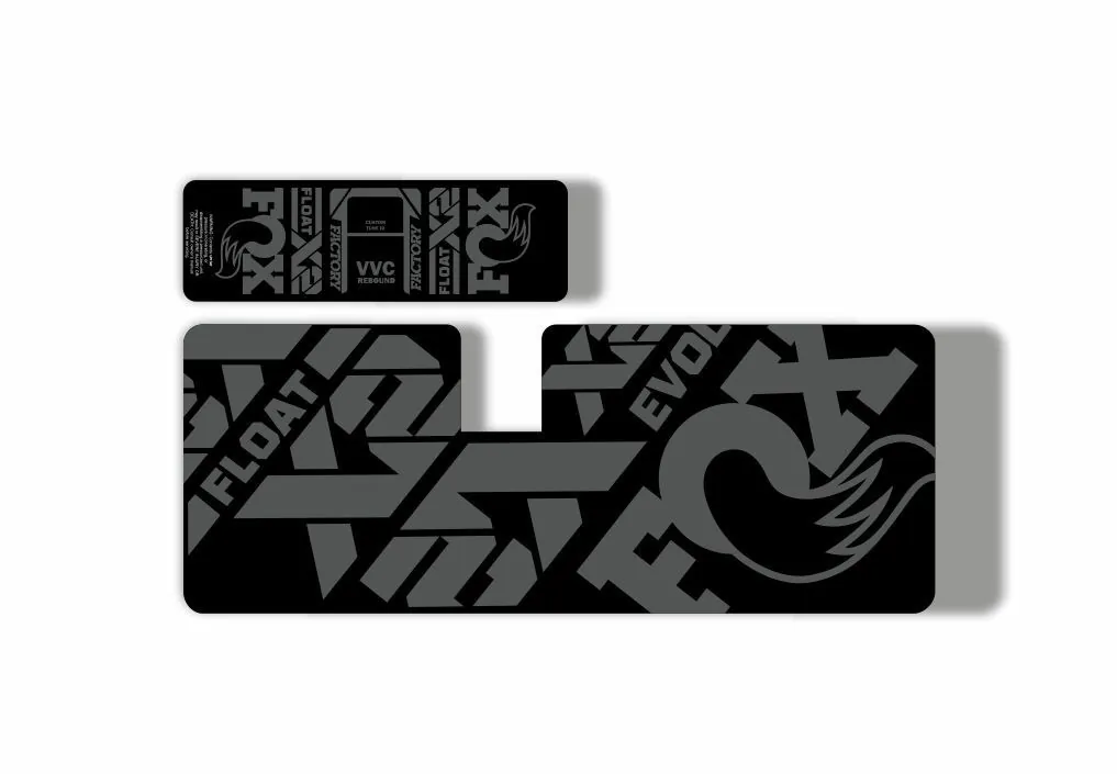 FOX Float X2 2021 MTB Rear Shock Suspension Sticker Adhesive Decal Kit Gray