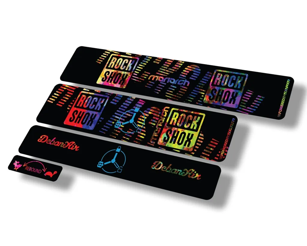 Rock Shox MONARCH 2020 RT3 Rear Shock Decal Sticker Adhesive Set Oil Slick
