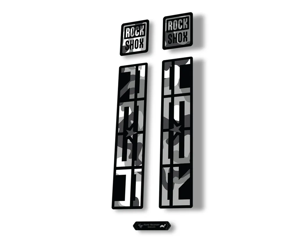 Rock Shox REBA 2020 Fork Decal Mountain Bike Cycling Sticker Adhesive White Camo