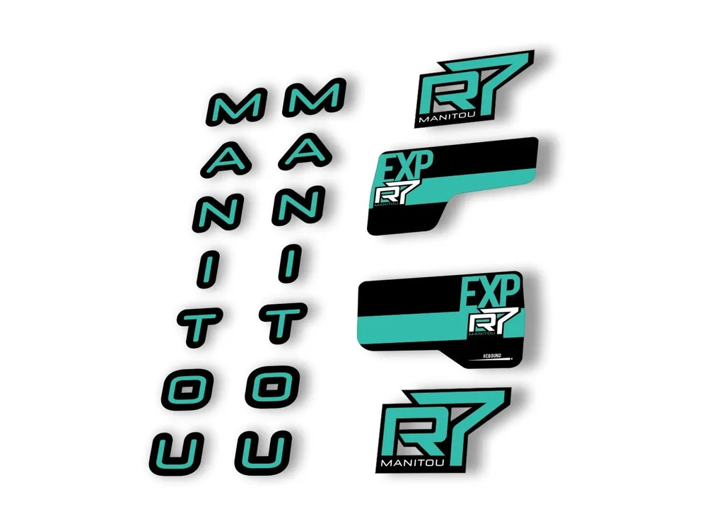 Manitou R7 Expert 2020 Fork Suspension Decal Kit Sticker Set Dolphin
