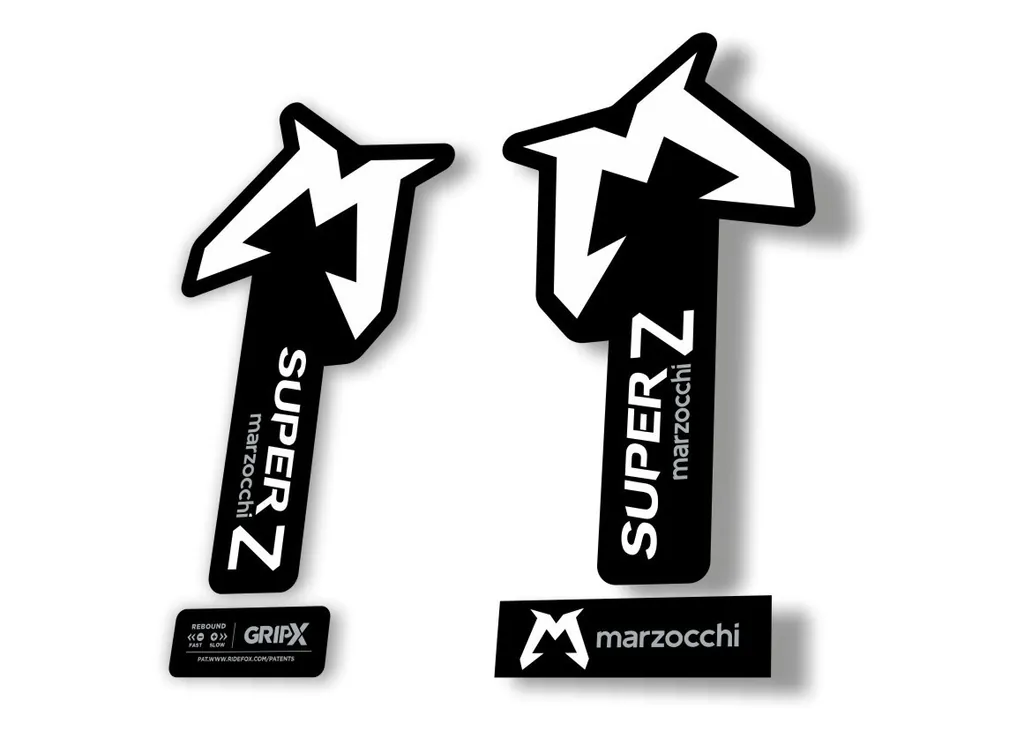 Marzocchi SUPER Z 2025 Fork Suspension Sticker Decal Kit Adhesive White
