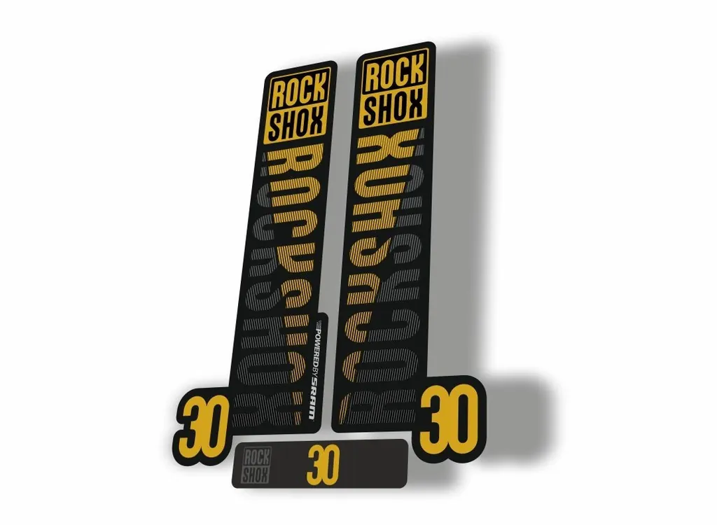 Rock Shox 30 2018 Fork Decal Mountain Bike Cycling Sticker Adhesive Yellow Black