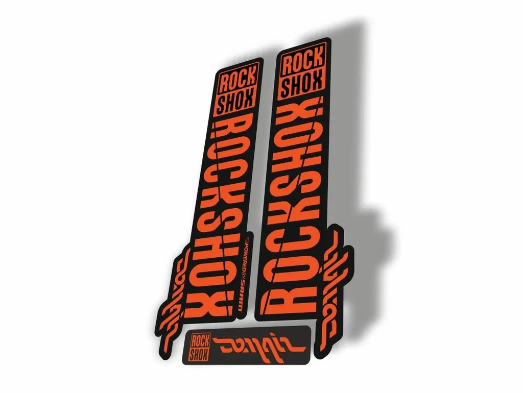 Rock Shox DOMAIN 2018 Fork Decal Mountain Bike Cycling Sticker Adhesive Orange