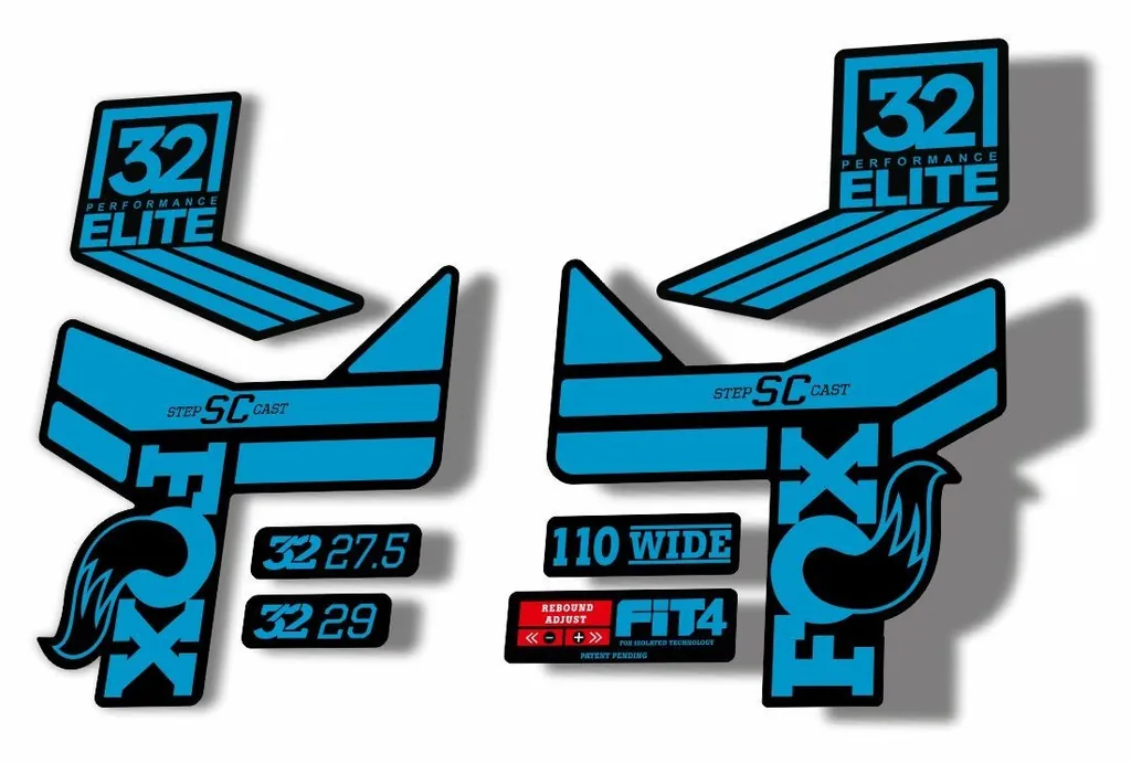 FOX 32 Step Cast SC EP  Fork Suspension Factory Decal Sticker Blue