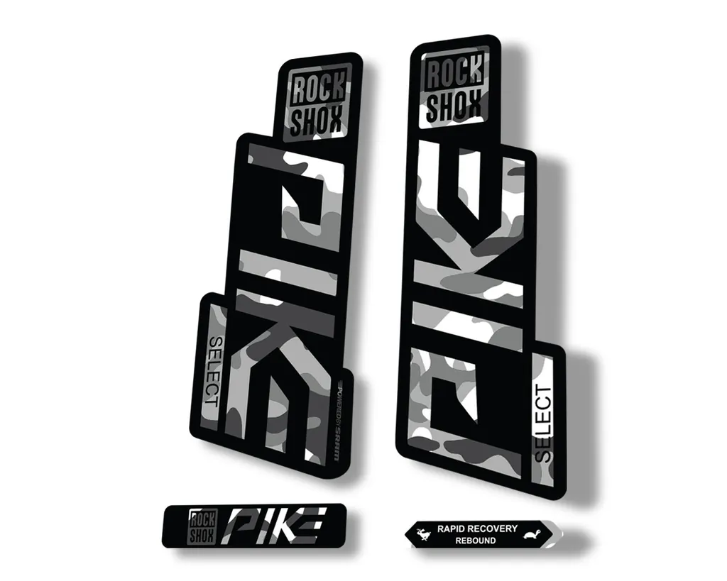 Rock Shox PIKE SELECT 2020 Fork Decal Mountain Bike Cycling Sticker White Camo