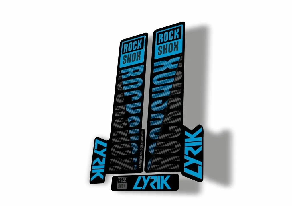 Rock Shox LYRIK 2018 Mountain Bike Cycling Decal Kit Sticker  Blue Gray