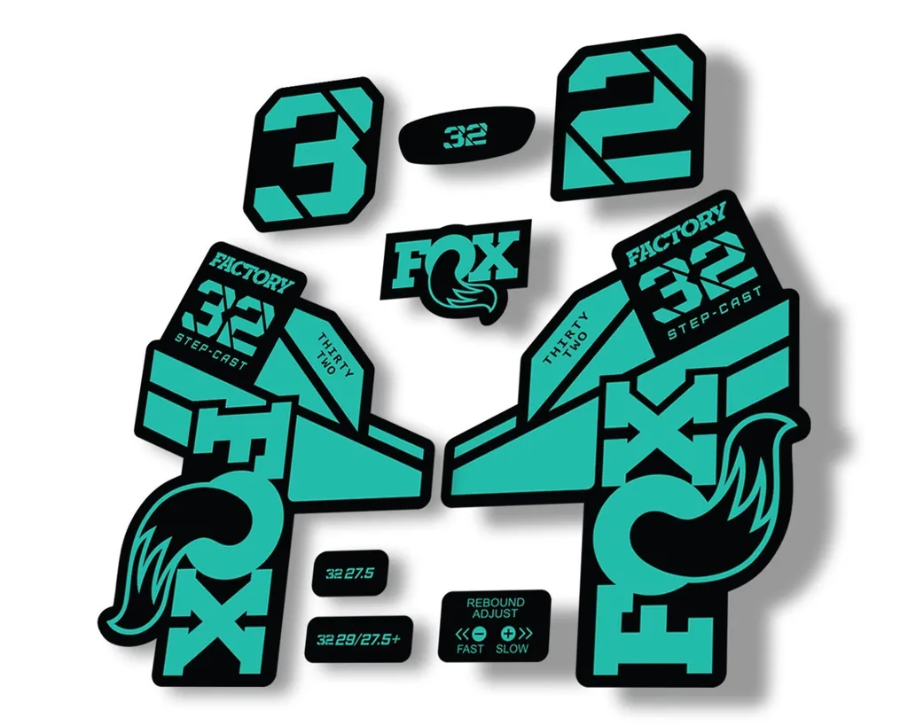 FOX 32 Step Cast 2021 Factory Fork Decals Suspension Sticker Dolphin