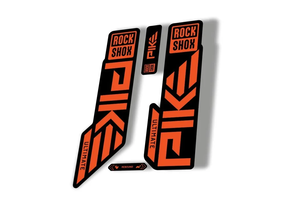 Rock Shox PIKE ULTIMATE 2023 Mountain Bike Cycling Decal Sticker Adhesive Orange