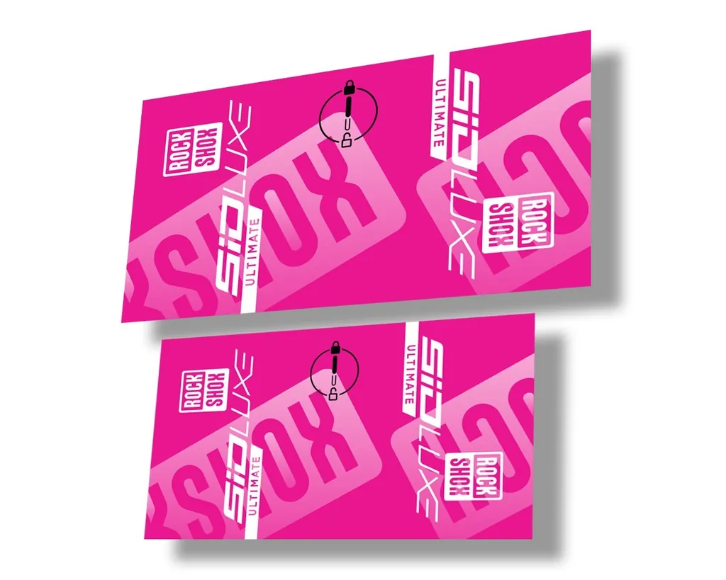 Rock Shox 2021 SID LUXE ULTIMATE Rear Shock Decal Sticker Pink
