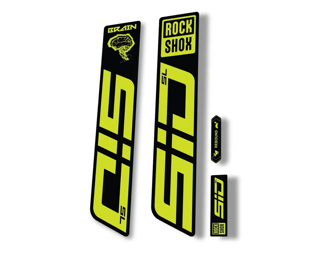 Rock Shox SID SL Brain 2021 Mountain Bike Cycling Decal Sticker Lime Green