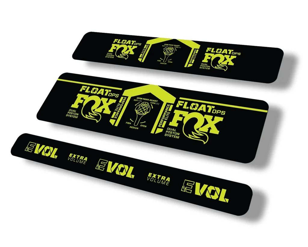 FOX Float DPS 2021 Performance Elite Rear Shock Sticker Decal Lime Green