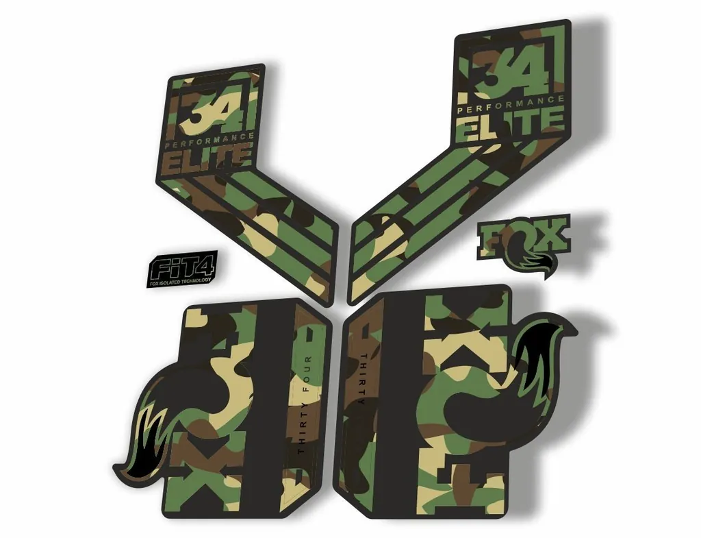 FOX 34 Elite Performance 2017-18 Fork Suspension Factory Decal Sticker Camo