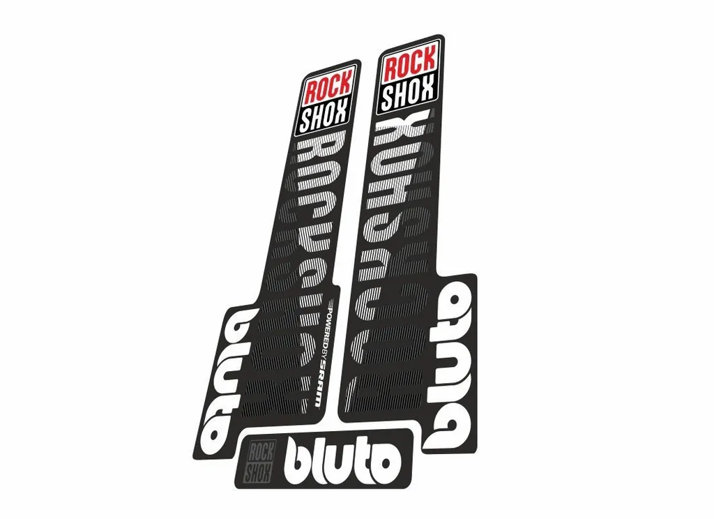 Rock Shox BLUTO 2018 Mountain Bike Cycling Decal Kit Sticker Black White