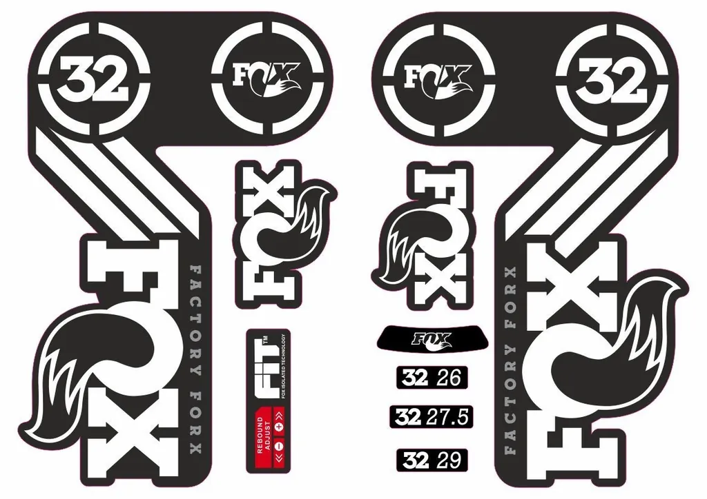 FOX 32 Heritage 2015 Fork Suspension Factory Decal Sticker Adhesive White
