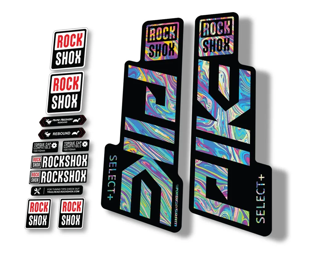 Rock Shox PIKE 2020 Select Plus + Mountain Bike Cycling Decal Sticker Oil Slick1
