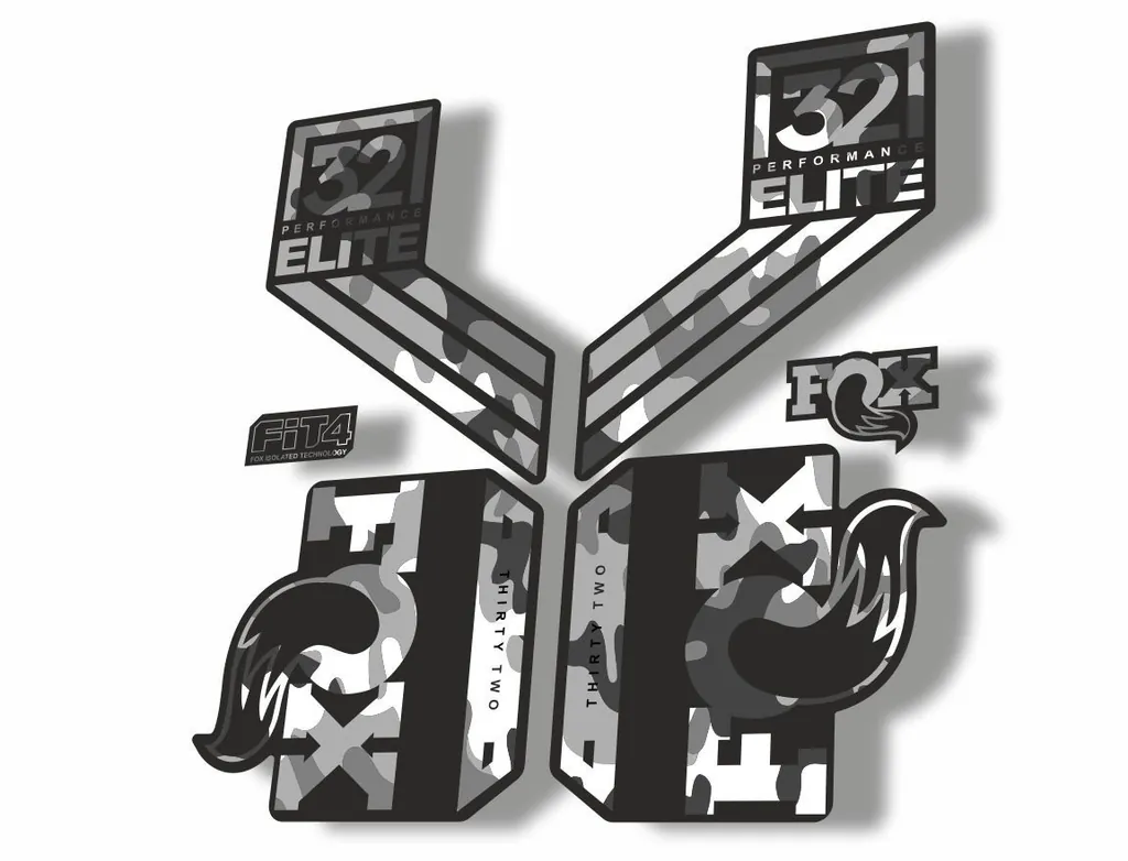 FOX 32 Elite Performance 2017-18 Fork Suspension Factory Decal Sticker WhiteCamo