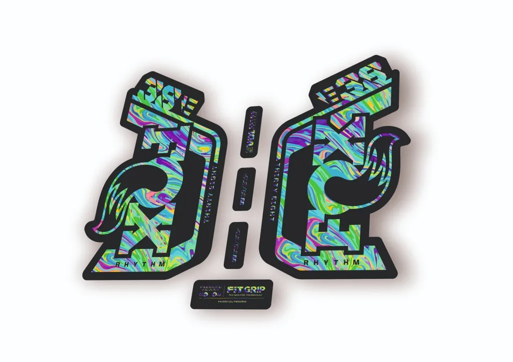 Fox 38 Rhythm E Bike 2024 Fork Suspension Factory Decal Sticker Oil Slick 1