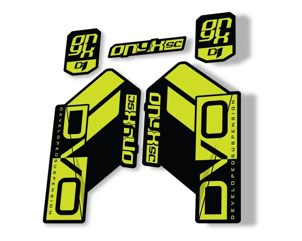 DVO Onyx SC D1 2019 Fork Suspension Sticker Factory Decal Adhesive Lime Green