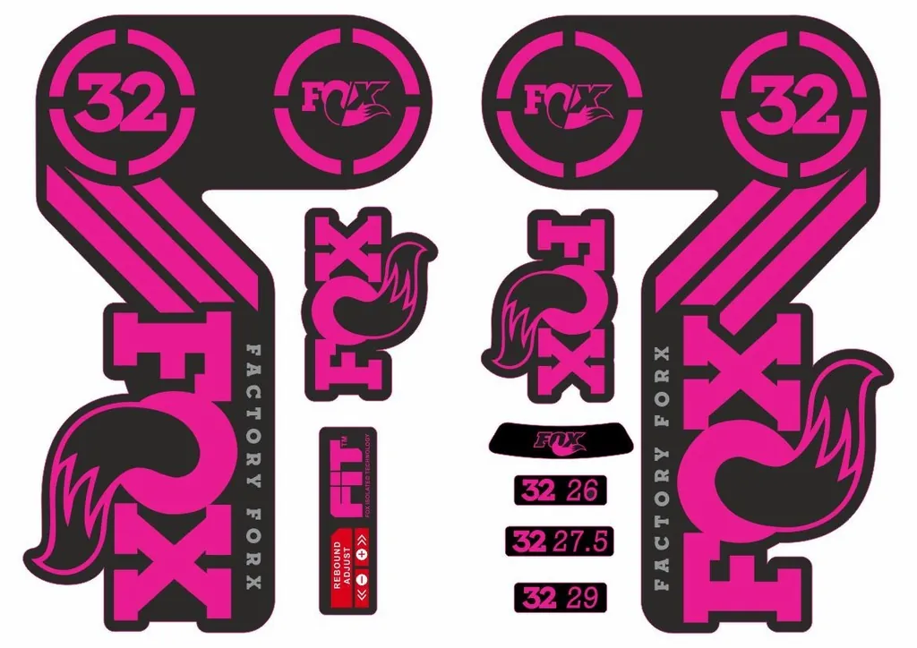 FOX 32 Heritage 2015 Fork Suspension Factory Decal Sticker Adhesive Pink