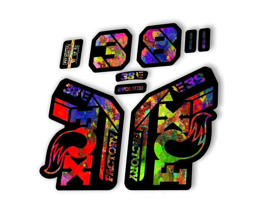 FOX 38 2021 E Bike Forks Suspension Factory Decal Sticker Adhesive Oil Slick