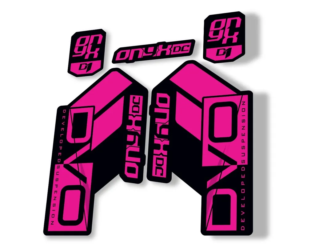 DVO Onyx DC D1 2019 Fork Suspension Sticker Factory Decal Adhesive Pink