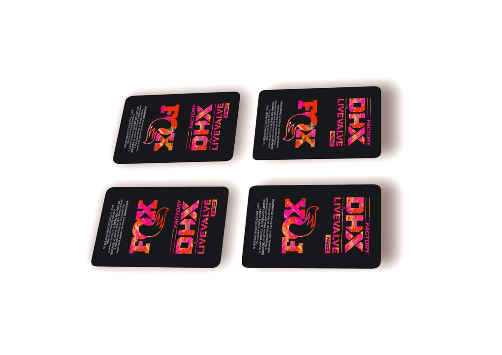 FOX DHX 2025 Factory Live Valve NEO Rear Shock Decal Sticker Kit Oil Slick