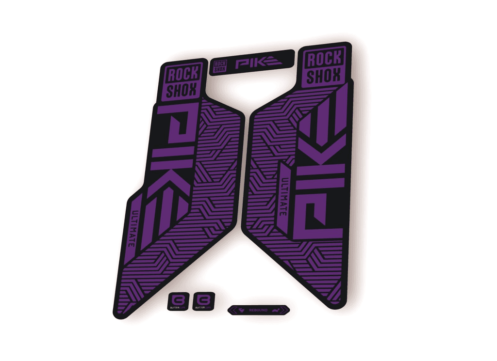 Rock Shox PIKE ULTIMATE 2025 Flight Attendant Bike Cycling Decal Sticker Purple