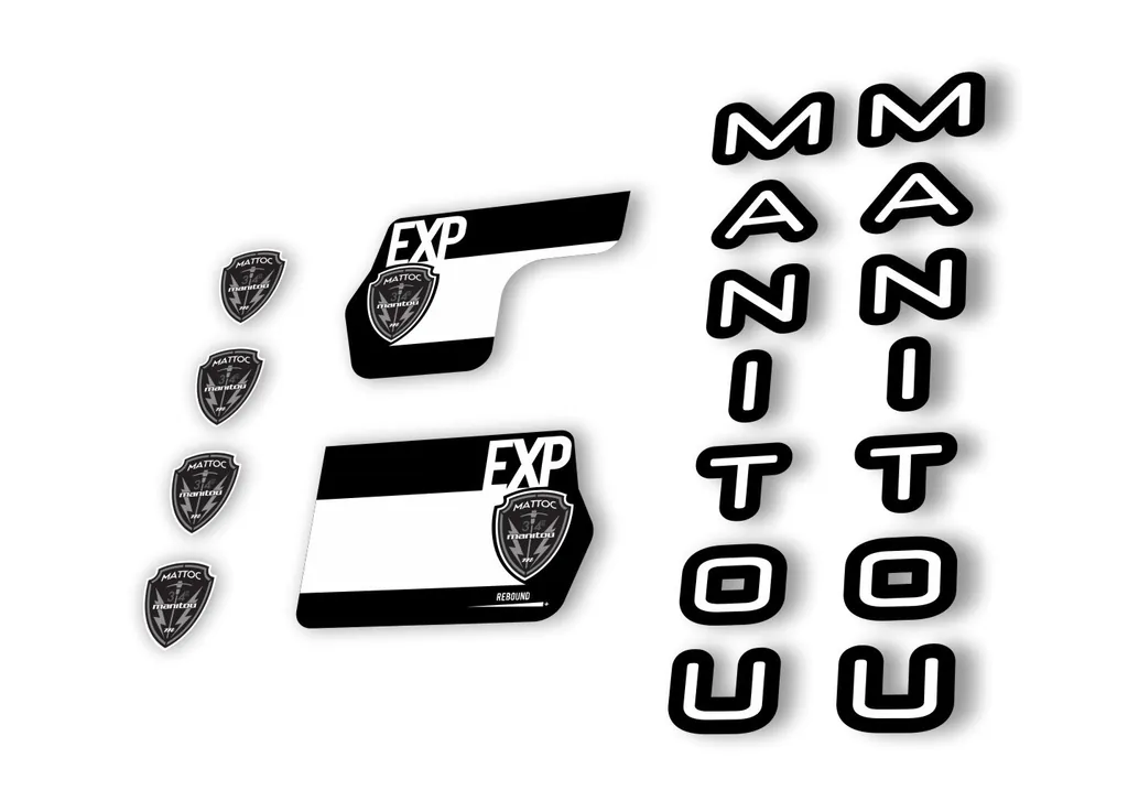 Manitou Mattoc Expert 2020 Fork Suspension Decal Kit Sticker Set White