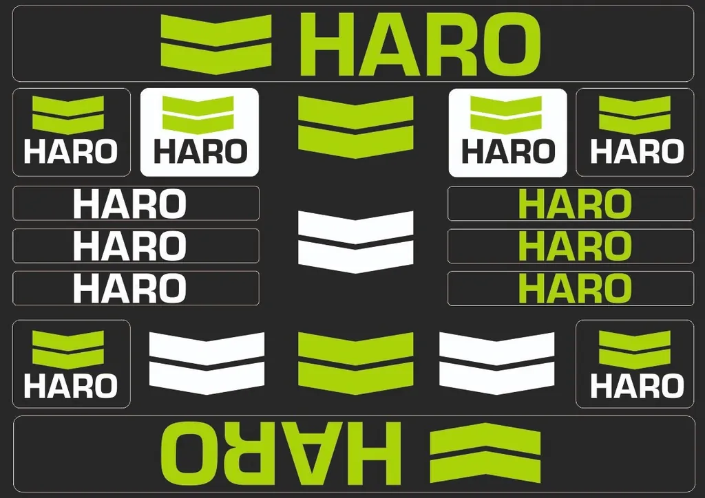 Bicycle Vinyl Frame Stickers – Compatible with HARO Bikes – Green