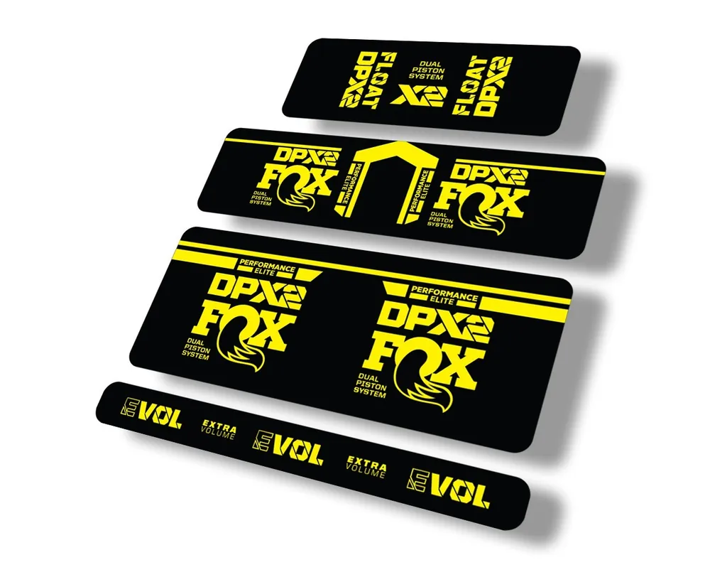 FOX Float DPX2 Performance Elite 2021 Rear Shock Suspension Sticker Decal Yellow