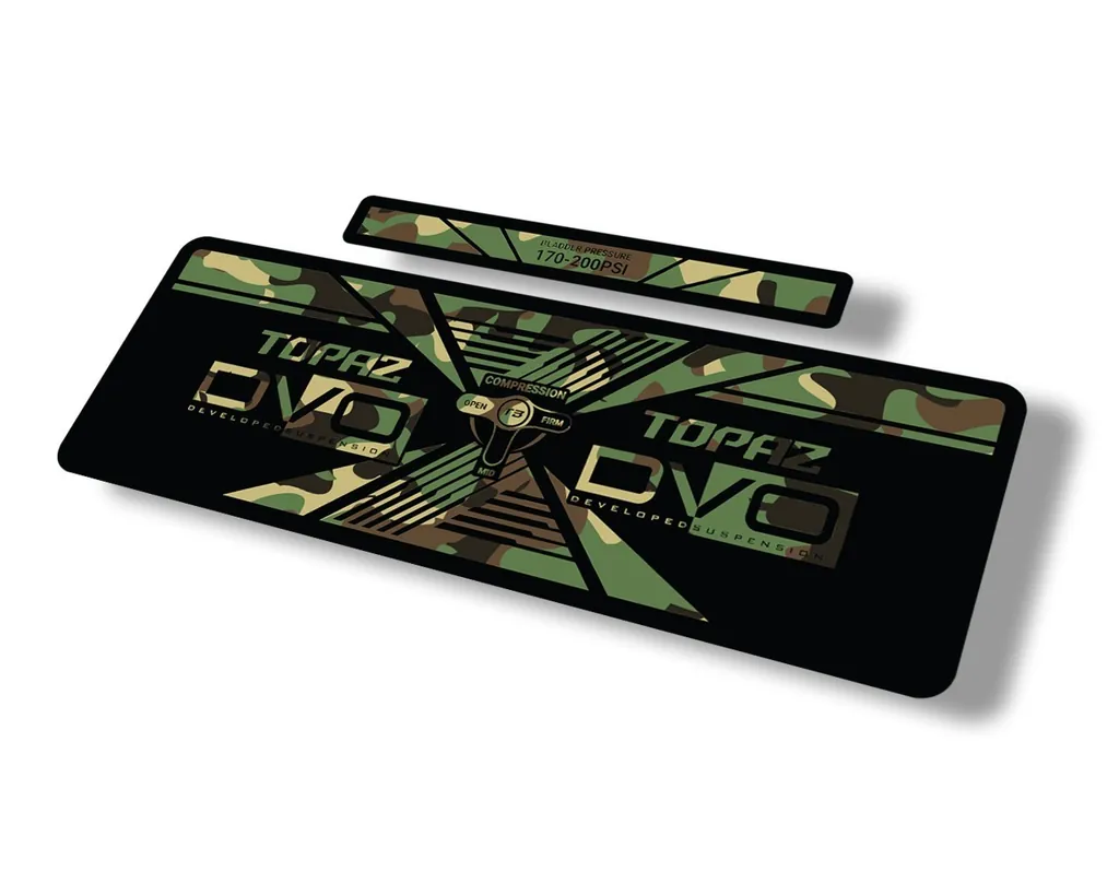 DVO 2020 Topaz AM Rear Shock Suspension Sticker Factory Decal Adhesive Camo