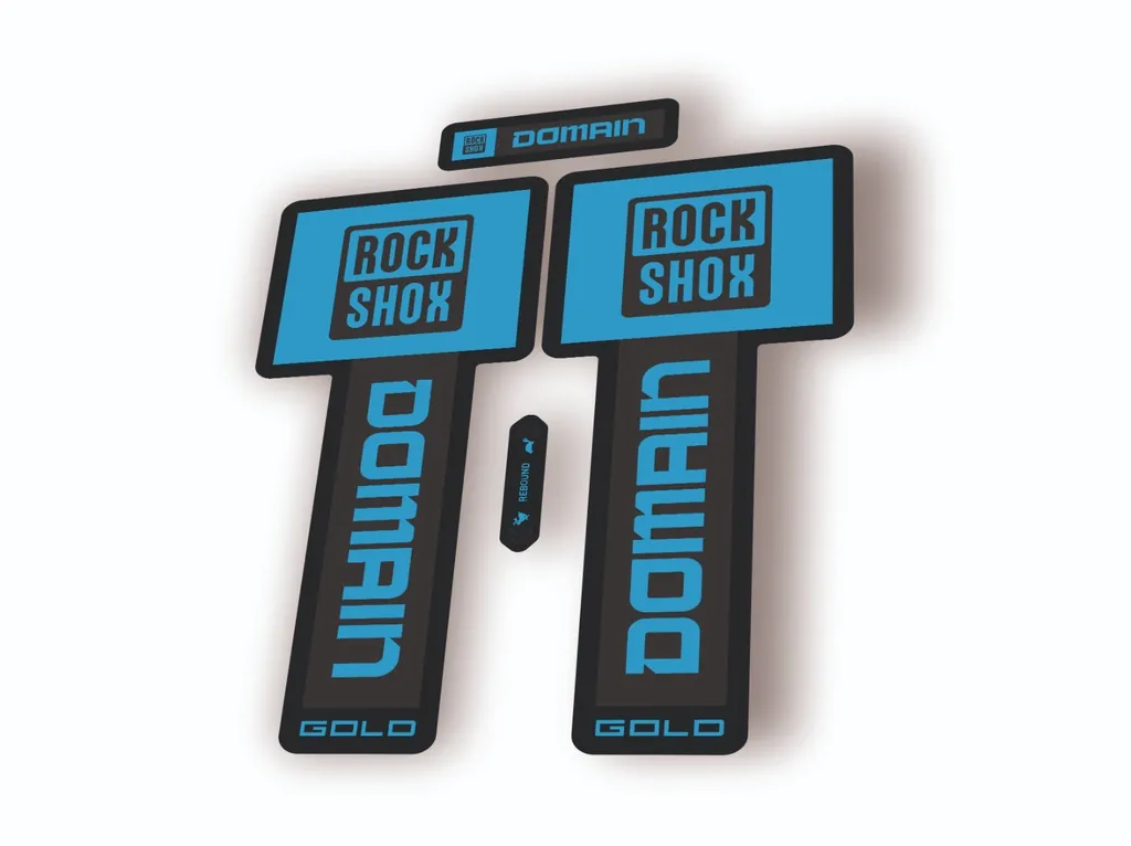 Rock Shox DOMAIN GOLD 2025 Mountain Bike Cycling Decal Sticker Adhesive Blue