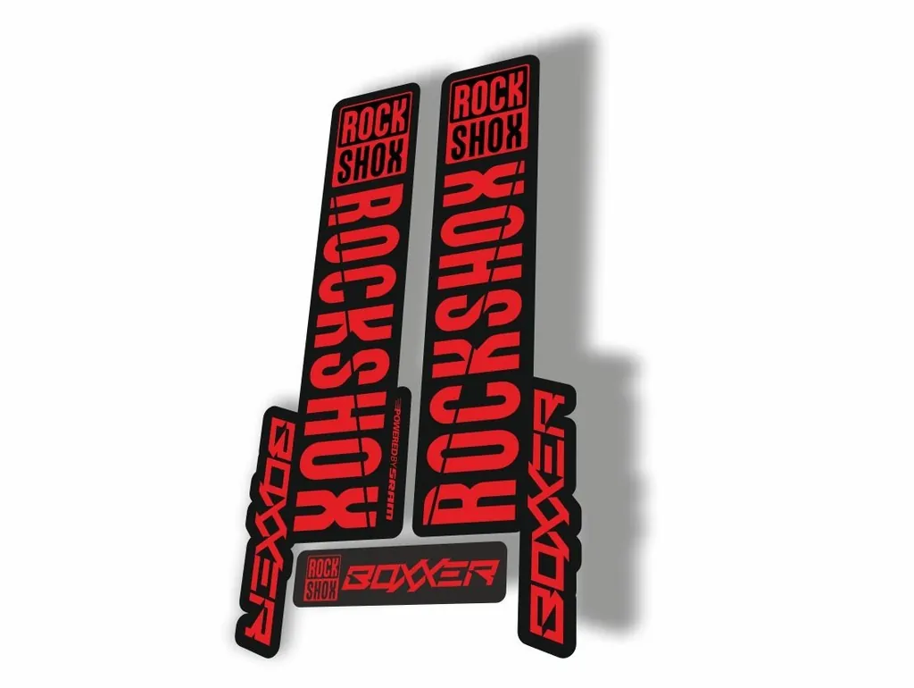 Rock Shox BOXXER 2019 Mountain Bike Cycling Decal Kit Sticker Adhesive Red