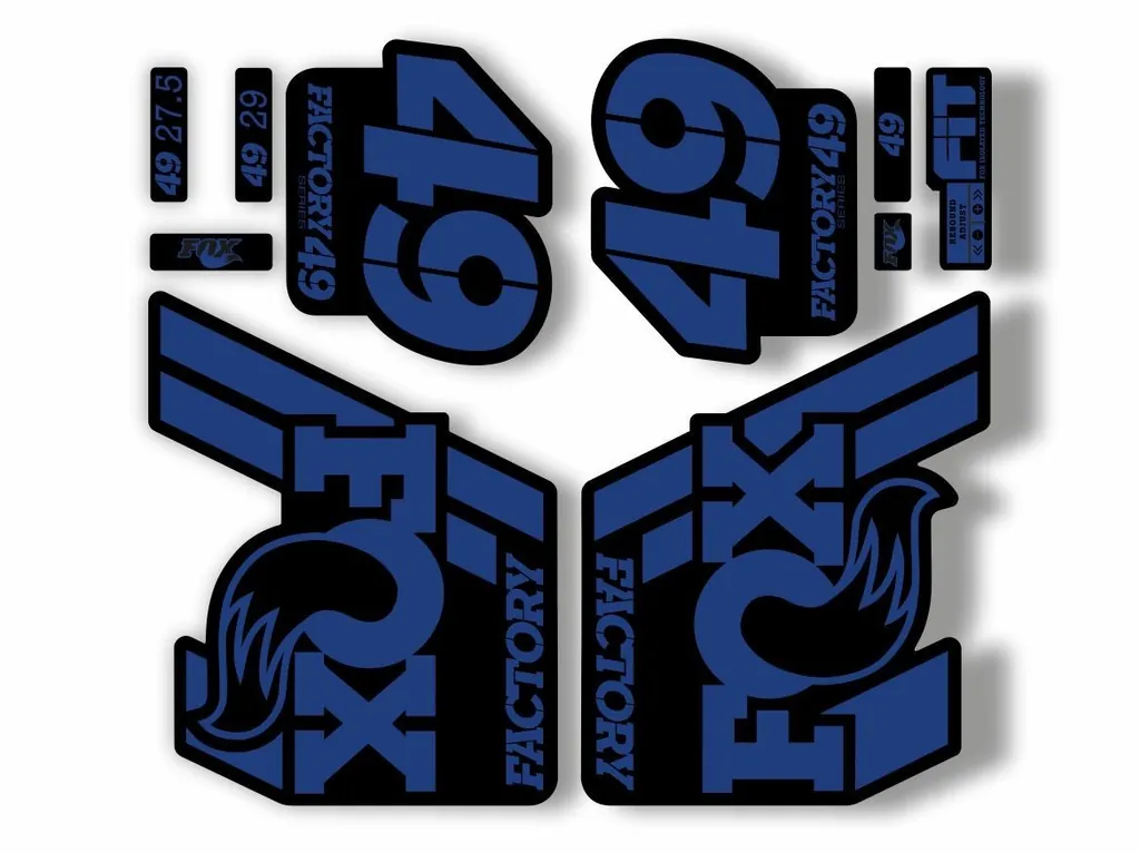 FOX 49 Float 2018-19 Forks Suspension Factory Decal Sticker Adhesive Dark Blue