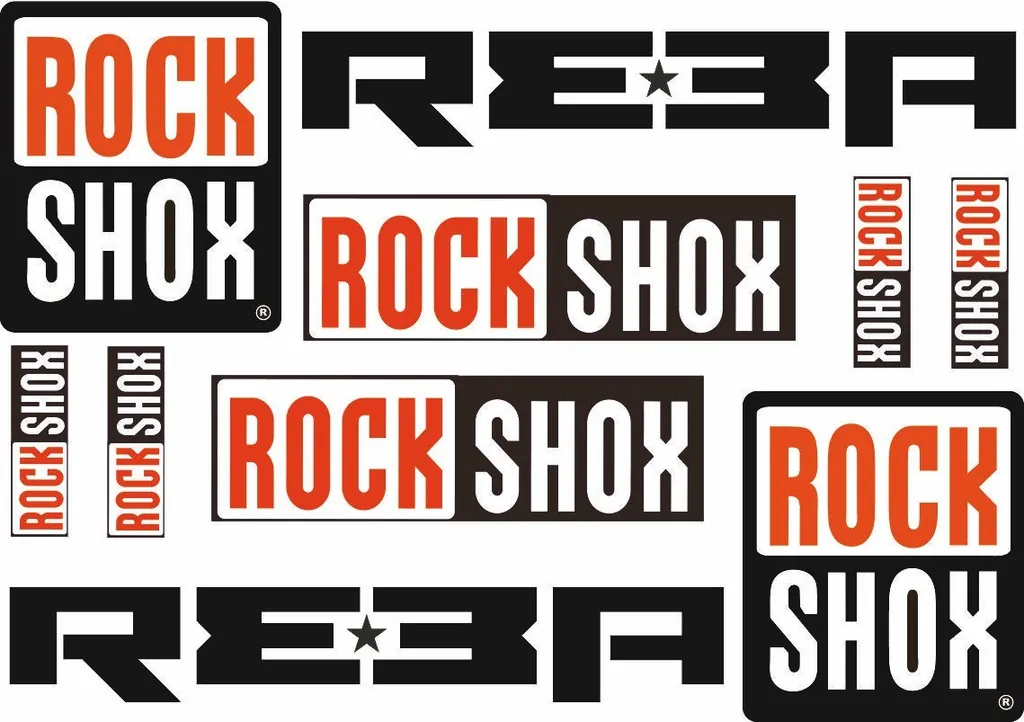 Rock Shox Reba Bicycle Forks Decals Stickers Graphic Set Vinyl Logo Adhesive